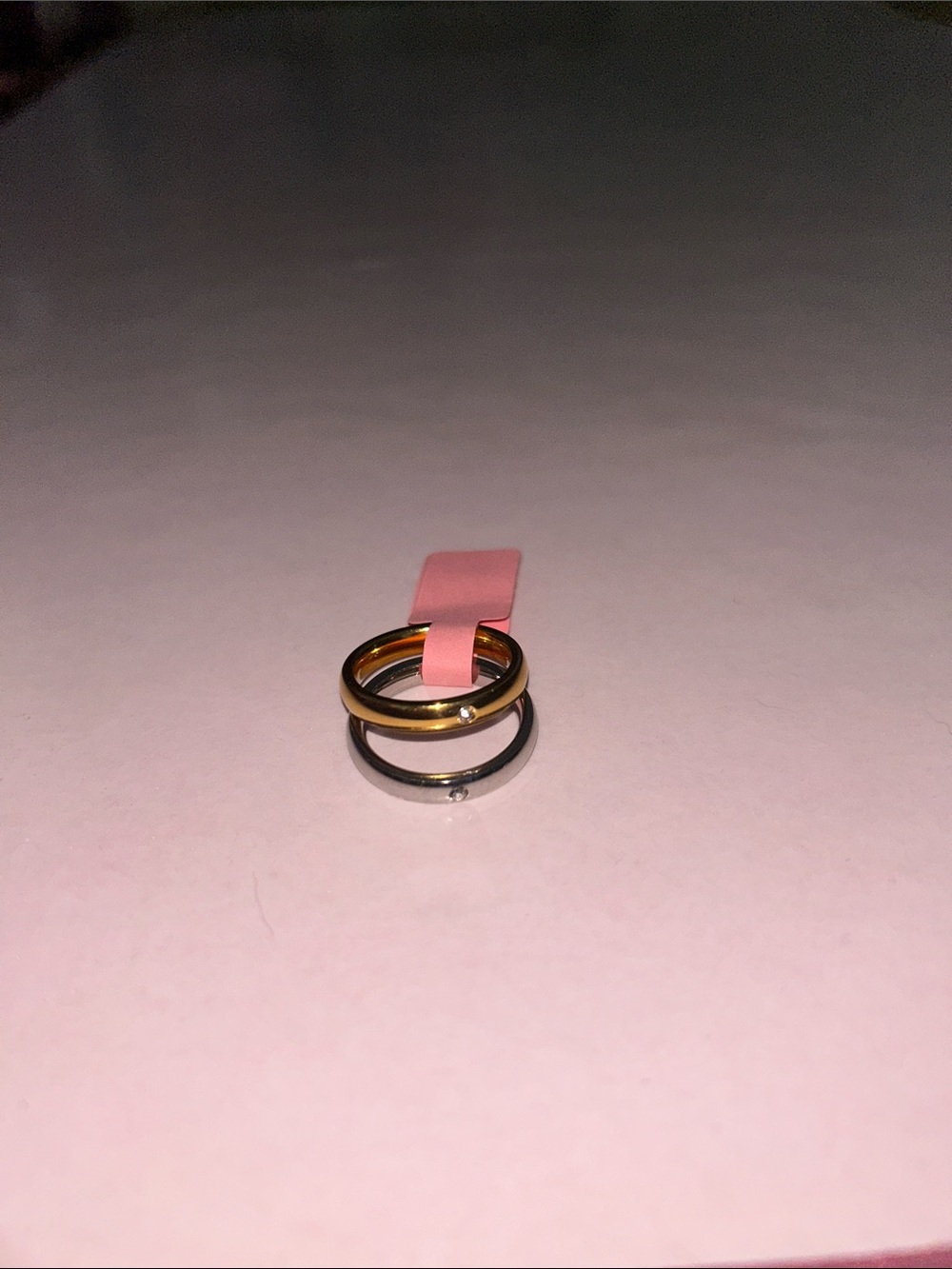 Stainless Steel Two-Tone Gold and Silver Stackable Ring Set